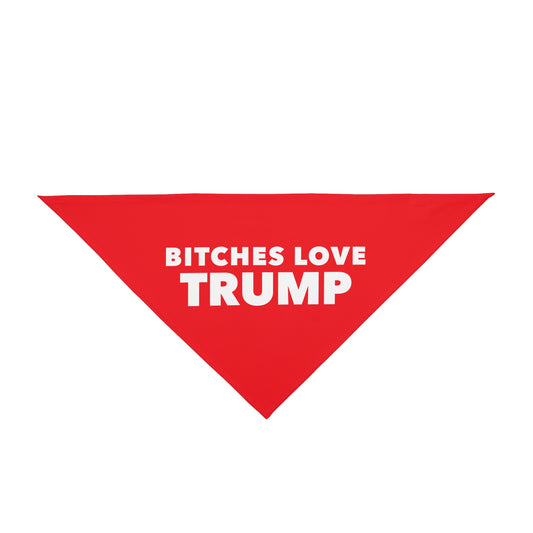 Bitches Love Trump Pet Bandana Red